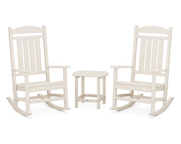 Polywood Polywood Presidential Rocker 3-Piece Set Sand Rocking Chair PWS166-1-SA 190609007040