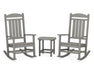 Polywood Polywood Presidential Rocker 3-Piece Set Slate Grey Rocking Chair PWS166-1-GY 190609038525