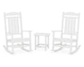 Polywood Polywood Presidential Rocker 3-Piece Set White Rocking Chair PWS166-1-WH 190609007026