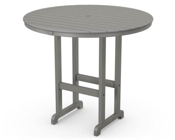 Polywood Polywood Round 48" Bar Table Slate Grey Bar Table RBT248GY 845748021241