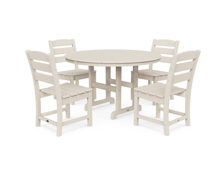 Polywood Polywood Sand Lakeside 5-Piece Round Side Chair Dining Set Sand Dining Sets PWS517-1-SA 190609144127