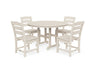 Polywood Polywood Sand Lakeside 5-Piece Round Side Chair Dining Set Sand Dining Sets PWS517-1-SA 190609144127