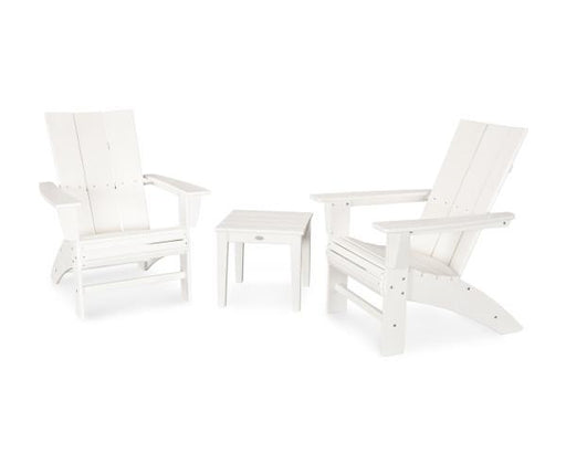 Polywood Polywood Sand Modern 3-Piece Curveback Adirondack Set Sand Adirondack Chair PWS420-1-SA 190609071782