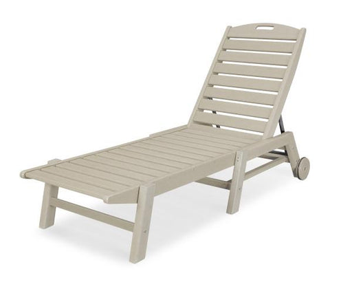 Polywood Polywood Sand Nautical Chaise with Wheels Sand Chaise Lounger NAW2280SA 845748037358