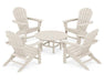 Polywood Polywood Sand South Beach 5-Piece Conversation Group Sand Adirondack Chair PWS105-1-SA 190609038358