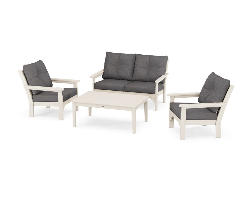 Polywood Polywood Sand Vineyard 4-Piece Deep Seating Set Sand / Ash Charcoal Seating Sets PWS317-2-SA145986 190609171444