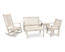 Polywood Polywood Sand Vineyard 5-Piece Bench & Rocking Chair Set Sand Rocking Chair PWS357-1-SA 190609058851