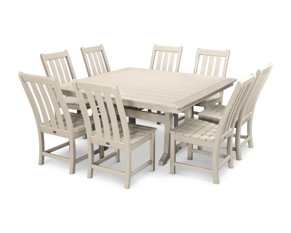 Polywood Polywood Sand Vineyard 9-Piece Dining Set Sand Dining Sets PWS406-1-SA 190609064296