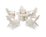 Polywood Polywood Sand Vineyard Adirondack 6-Piece Chat Set with Fire Pit Table Sand Adirondack Chair PWS415-1-SA 190609066627