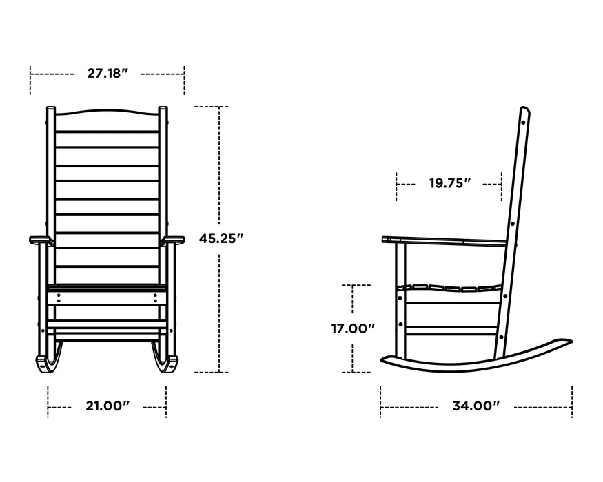 Polywood Polywood Shaker Porch Rocking Chair Rocking Chair