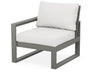 Polywood Polywood Slate Grey EDGE Modular Left Arm Chair Slate Grey / Natural Linen Arm Chair 4601L-GY152939 190609134258