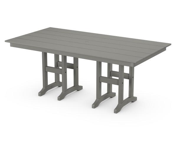 Polywood Polywood Slate Grey Farmhouse 37" x 72" Dining Table Slate Grey Dining Table FDT3772GY 190609136429