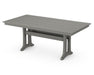 Polywood Polywood Slate Grey Farmhouse Trestle 37" x 72" Dining Table Slate Grey Dining Table PL83-T1L1GY 190609013515