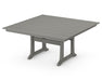 Polywood Polywood Slate Grey Farmhouse Trestle 59" Dining Table Slate Grey Dining Table PL85-T1L1GY 190609016837