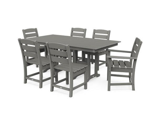 Polywood Polywood Slate Grey Lakeside 7-Piece Farmhouse Dining Set Slate Grey Dining Sets PWS516-1-GY 190609143663