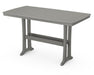 Polywood Polywood Slate Grey Nautical Trestle 38" x 73" Bar Table Slate Grey Bar Table PLB83-T2L1GY 190609041204