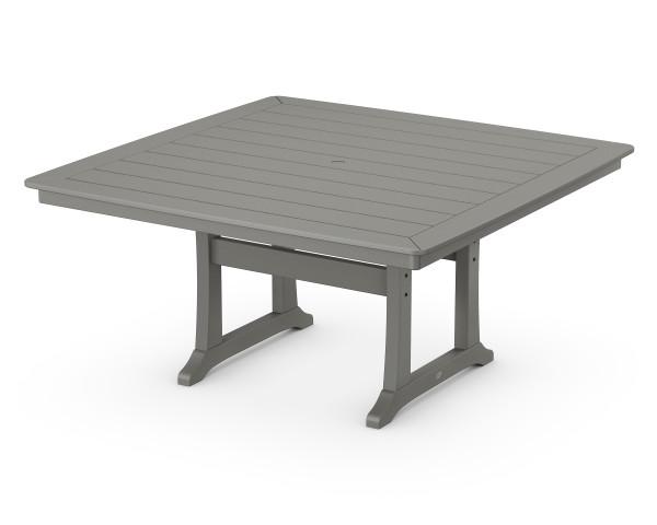 Polywood Polywood Slate Grey Nautical Trestle 59" Dining Table Slate Grey Dining Table PL85-T2L1GY 190609016868