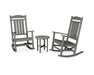 Polywood Polywood Slate Grey Presidential 3-Piece Rocker Set Slate Grey Rocking Chair PWS109-1-GY 190609096815