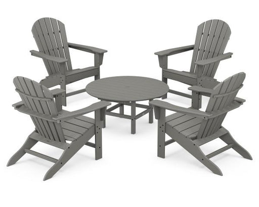 Polywood Polywood Slate Grey South Beach 5-Piece Conversation Group Slate Grey Adirondack Chair PWS105-1-GY 190609038396