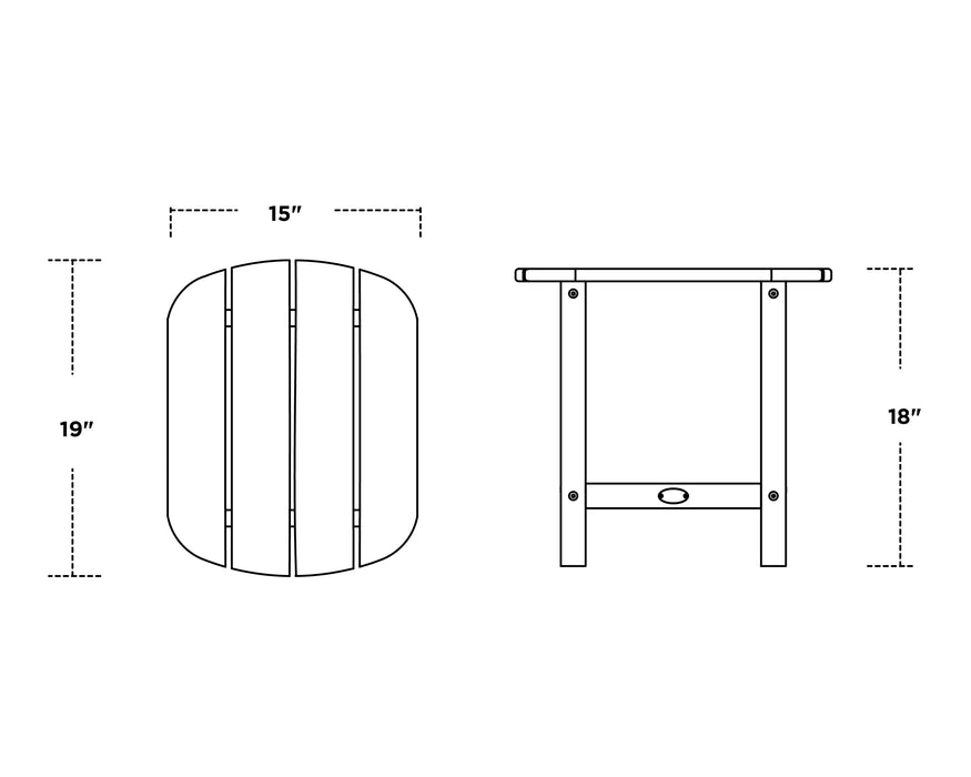 Polywood Polywood South Beach 18" Side Table Side Table