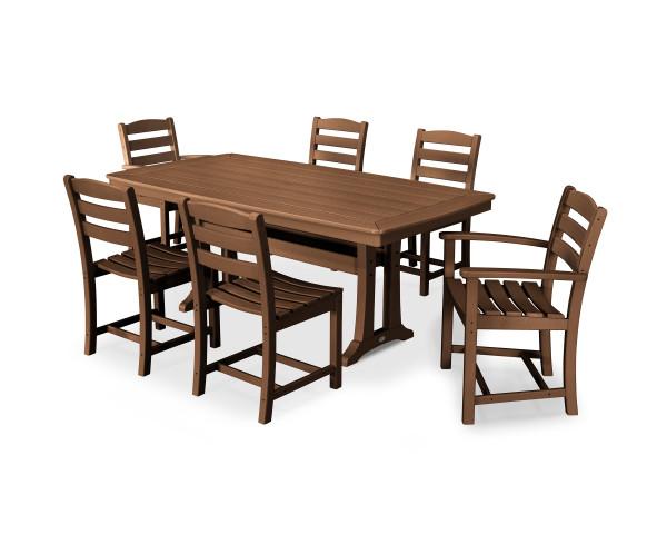 Polywood Polywood Teak 7 Piece La Casa Dining Set Teak Dining Sets PWS298-1-TE 190609015182