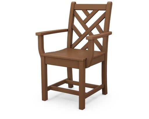 Polywood Polywood Teak Chippendale Dining Arm Chair Teak Arm Chair CDD200TE 845748027076