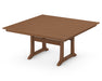 Polywood Polywood Teak Farmhouse Trestle 59" Dining Table Teak Dining Table PL85-T1L1TE 190609016790