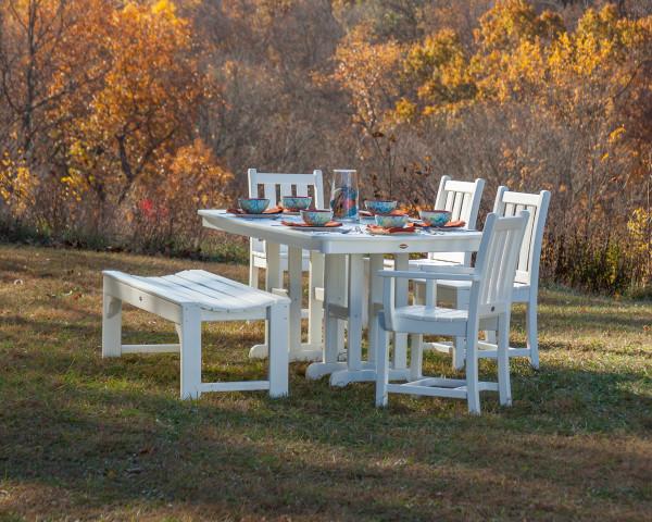 Polywood Polywood Teak Nautical 37" x 72" Dining Table Teak Dining Table NCT3772TE 845748042406