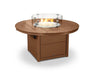 Polywood Polywood Teak Round 48" Fire Pit Table Teak Table CTF48RTE 190609063169