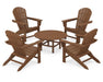 Polywood Polywood Teak South Beach 5-Piece Conversation Group Teak Adirondack Chair PWS105-1-TE 190609038365