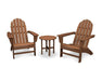 Polywood Polywood Teak Vineyard 3-Piece Adirondack Set Teak Adirondack Chair PWS399-1-TE 190609058202