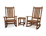 Polywood Polywood Teak Vineyard 3-Piece Rocking Set Teak Rocking Chair PWS355-1-TE 190609058417