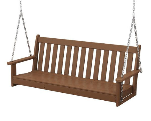 Polywood Polywood Teak Vineyard 60" Porch Swing Teak Porch Swing Bed GNS60TE 845748009546