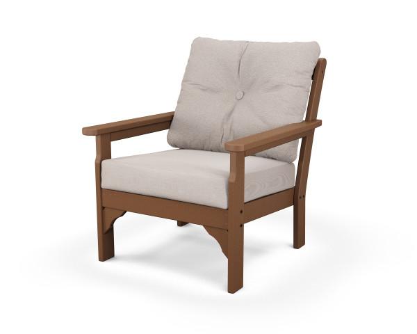 Polywood Polywood Teak Vineyard Deep Seating Chair Teak / Dune Burlap Seating Chair GN23TE-145999 190609138379