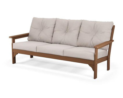 Polywood Polywood Teak Vineyard Deep Seating Sofa Teak / Dune Burlap Sofa GN69TE-145999 190609138850