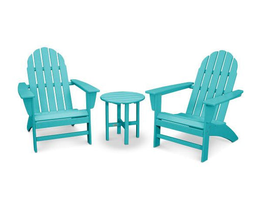 Polywood Polywood Vineyard 3-Piece Adirondack Set Aruba Adirondack Chair PWS399-1-AR 190609058103