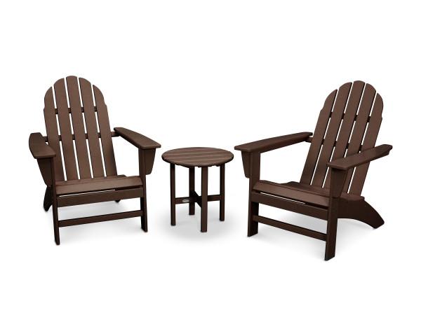 Polywood Polywood Vineyard 3-Piece Adirondack Set Mahogany Adirondack Chair PWS399-1-MA 190609058158