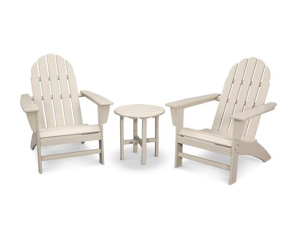 Polywood Polywood Vineyard 3-Piece Adirondack Set Sand Adirondack Chair PWS399-1-SA 190609058172