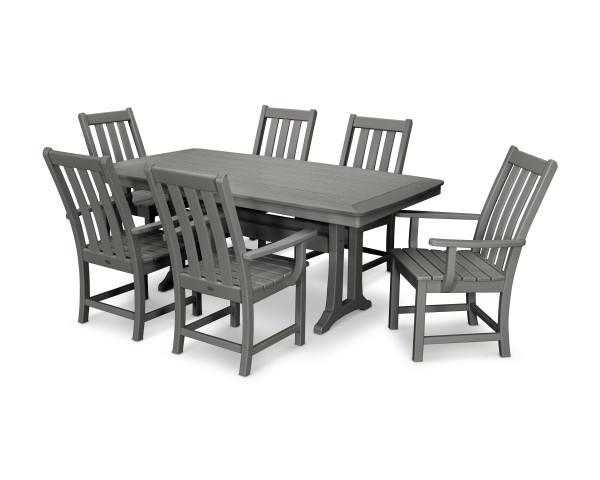 Polywood Polywood Vineyard 7-Piece Dining Set Slate Grey Dining Sets PWS407-1-GY 190609064340