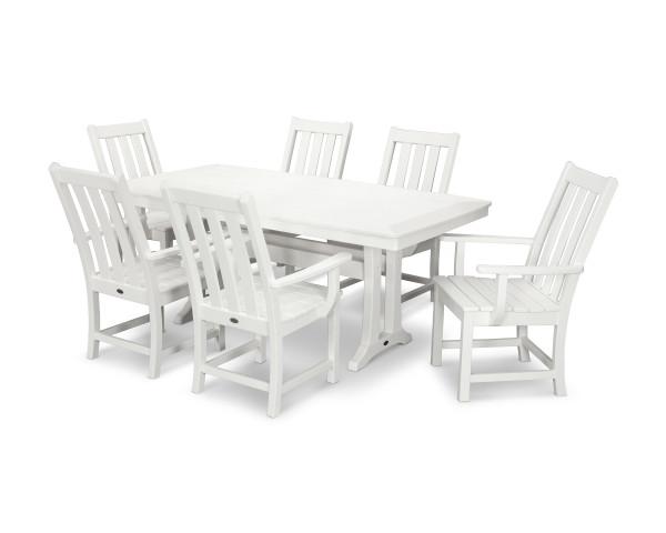 Polywood Polywood Vineyard 7-Piece Dining Set White Dining Sets PWS407-1-WH 190609064388