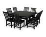 Polywood Polywood Vineyard 9-Piece Dining Set Black Dining Sets PWS406-1-BL 190609064258