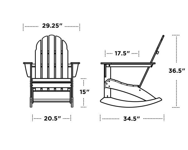 Polywood Polywood Vineyard Adirondack Rocking Chair Rocking Chair