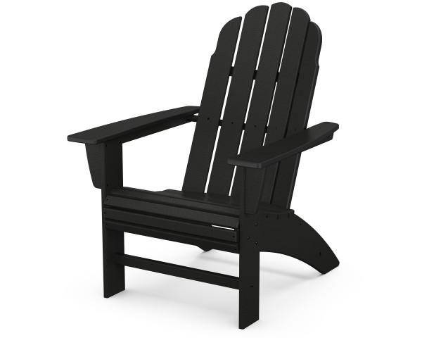 Polywood Polywood Vineyard Curveback Adirondack Chair Black Adirondack Chair AD600BL 190609046186