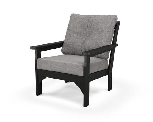 Polywood Polywood Vineyard Deep Seating Chair Black / Grey Mist Seating Chair GN23BL-145980 190609138324