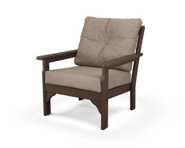 Polywood Polywood Vineyard Deep Seating Chair Mahogany / Spiced Burlap Seating Chair GN23MA-146010 190609138355