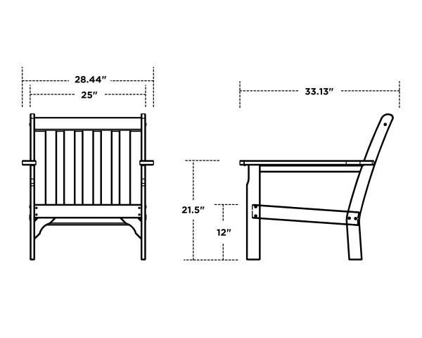 Polywood Polywood Vineyard Deep Seating Chair Seating Chair