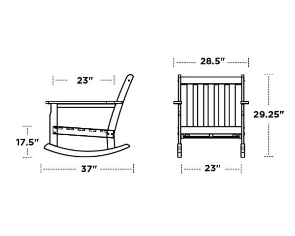 Polywood Polywood Vineyard Deep Seating Rocking Chair Rocking Chair