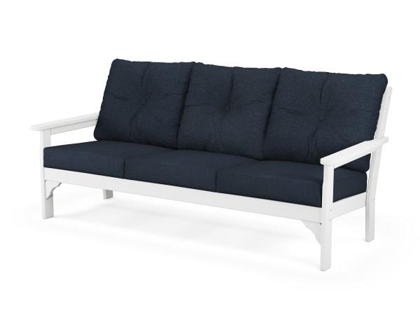 Polywood Polywood Vineyard Deep Seating Sofa White / Marine Indigo Sofa GN69WH-145991 190609138867