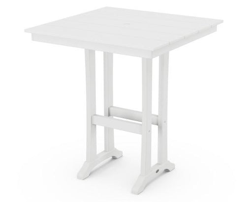 Polywood Polywood White Farmhouse Trestle 37" Bar Table White Bar Table PLB81-T1L1WH 190609020186