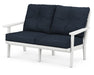 Polywood Polywood White Lakeside Deep Seating Loveseat White / Marine Indigo Loveseat 4412-WH145991 190609137082